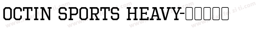 Octin Sports Heavy字体转换